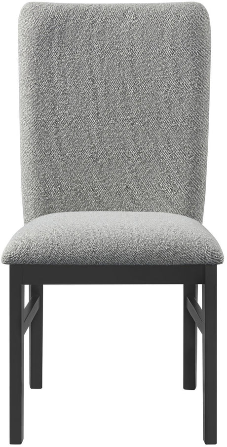 KARIM Black & Gray Boucle 20" Wide Dining Chair