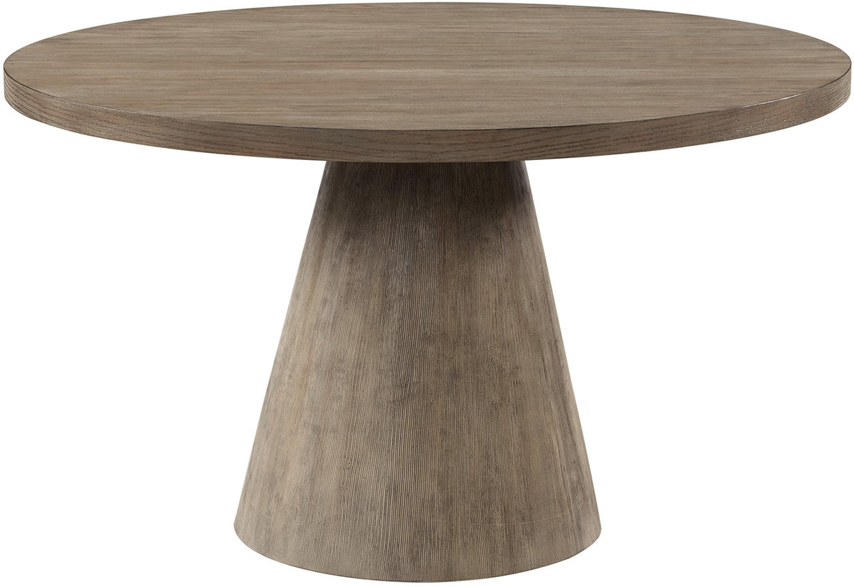 KARIM Natural Brown 52" Wide Round Dining Table