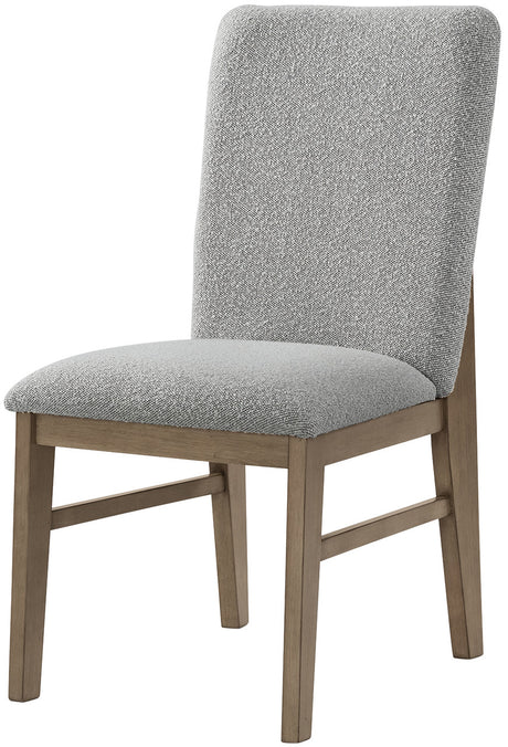 KARIM Natural Brown & Gray Boucle 7 Piece Dining Set