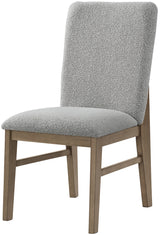KARIM Natural Brown & Gray Boucle 5 Piece Dining Set