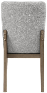 KARIM Natural Brown & Gray Boucle 20" Wide Dining Chair