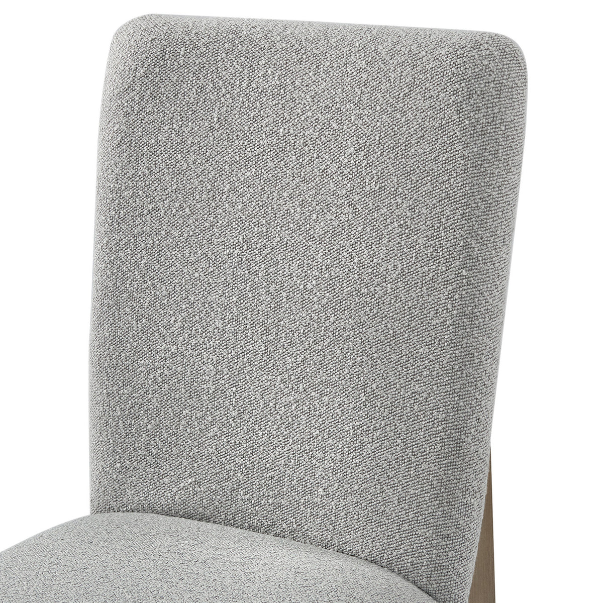 KARIM Natural Brown & Gray Boucle 20" Wide Dining Chair