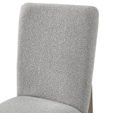 KARIM Natural Brown & Gray Boucle 20" Wide Dining Chair