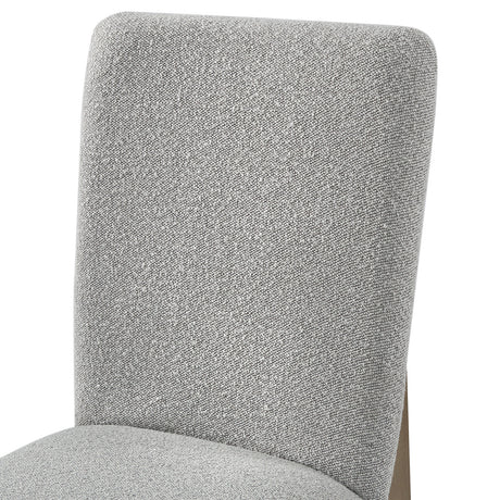 KARIM Natural Brown & Gray Boucle 20" Wide Dining Chair