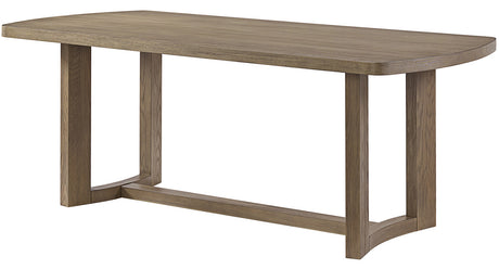 KARIM Natural Brown & Gray Boucle 7 Piece Dining Set