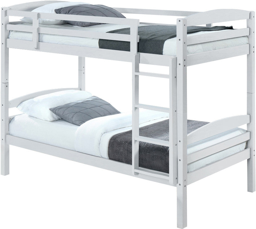 KARLEE White Twin over Twin Bunkbed