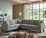 KAVALA Gray Water-Resistant 107" x 84" Reversible Sectional