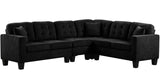 KAVALA Black Water-Resistant Fabric 107" x 84" Reversible Sectional