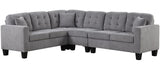 KAVALA Gray Water-Resistant 107" x 84" Reversible Sectional