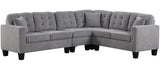 KAVALA Gray Water-Resistant 107" x 84" Reversible Sectional