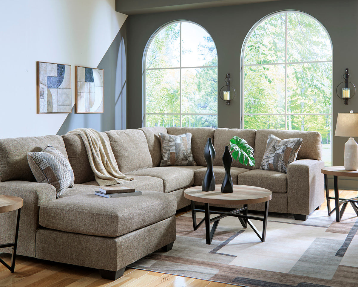KAXIM Light Brown 142" x 93" Oversized Sectional