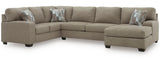 KAXIM Light Brown 142" x 93" Oversized Sectional
