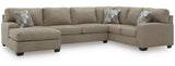 KAXIM Light Brown 142" x 93" Oversized Sectional