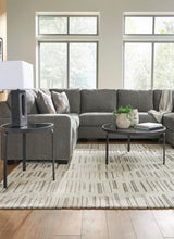 KAXIM Gray Chenille 142" x 93" Oversized Sectional with Double Sofa
