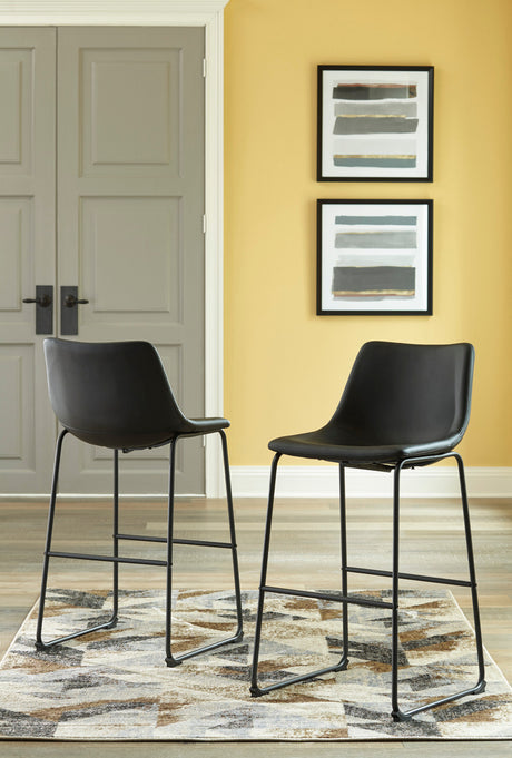 CAZIO Black 19" Wide Barstool