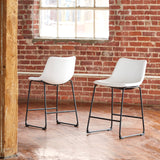 KAYCE White 19" Wide Counter Stool