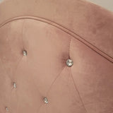 KELLIE Pink Velvet Platform Bed