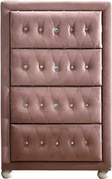 KELLIE Pink Velvet 25" Wide Chest