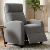 KENNEDALE Gray Corduroy 27" x 40" Height Push-Back Recliner Chair