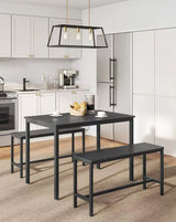 KERK Black Bench Dining Set