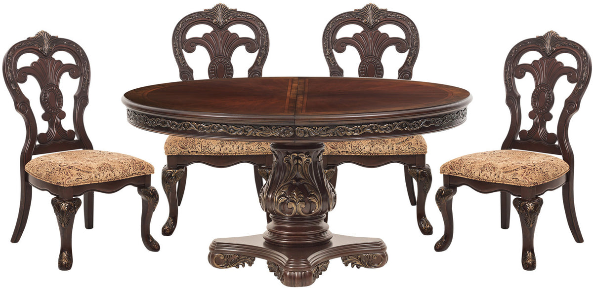 AUTUMNVALE Cherry 5 Piece Dining Set