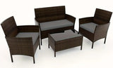KESTEN Brown & Gray 4 Piece Sofa Patio Set
