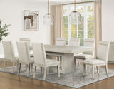 KEYBAY Distressed Greige 9 Piece Dining Set