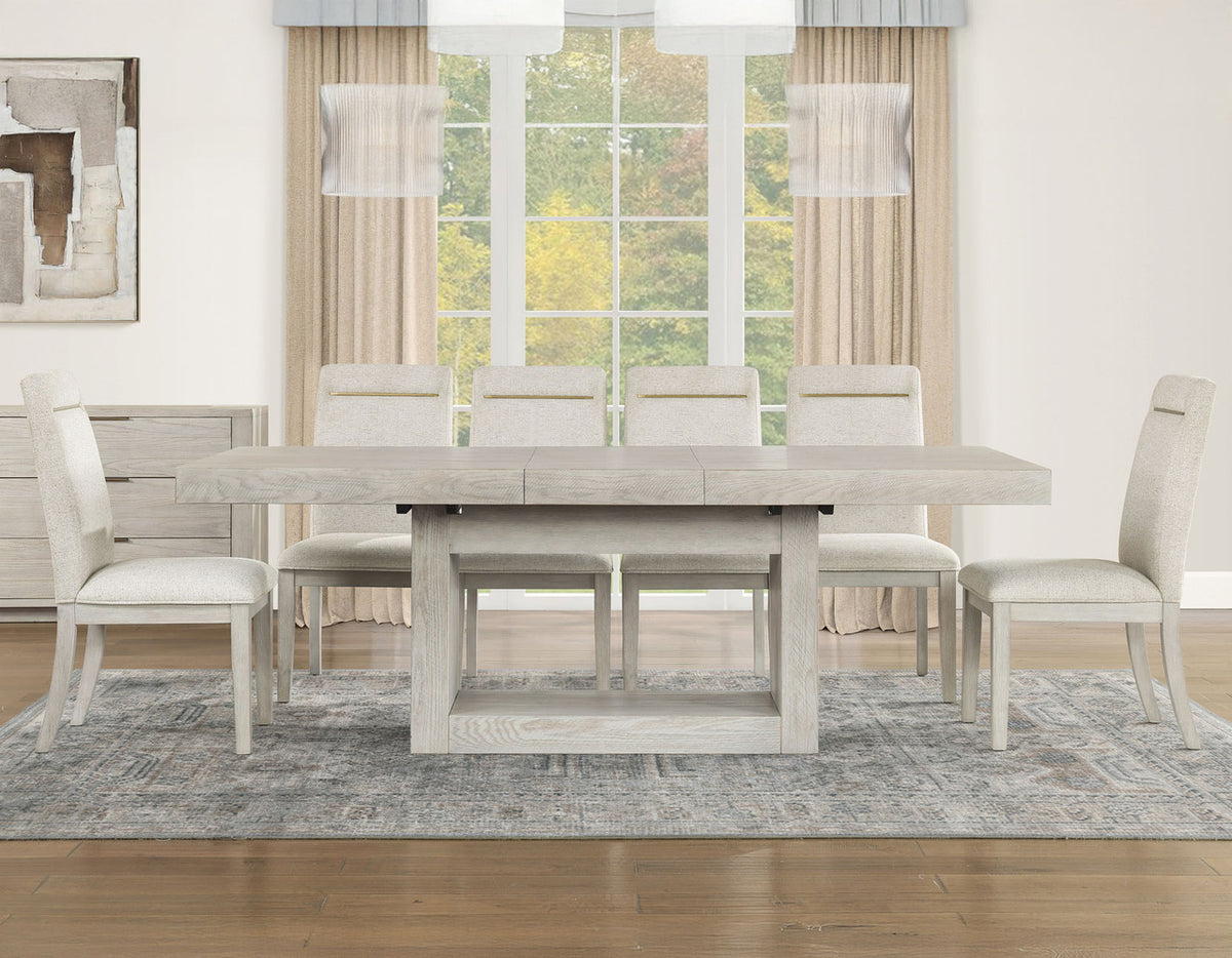 KEYBAY Distressed Greige 88" Wide x 44" Depth Dining Table