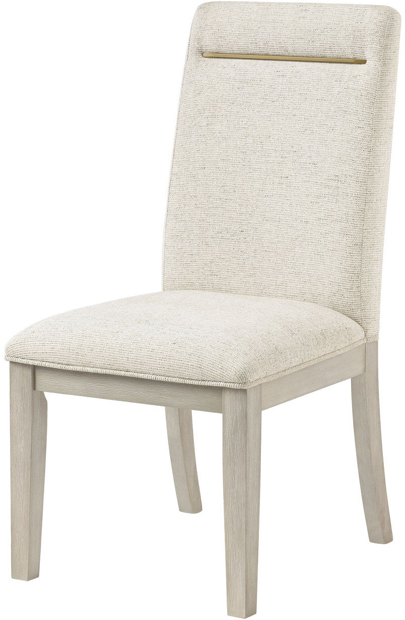 KEYBAY Distressed Greige and Oatmeal 20" Wide Chair