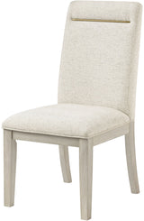 KEYBAY Distressed Greige 9 Piece Dining Set
