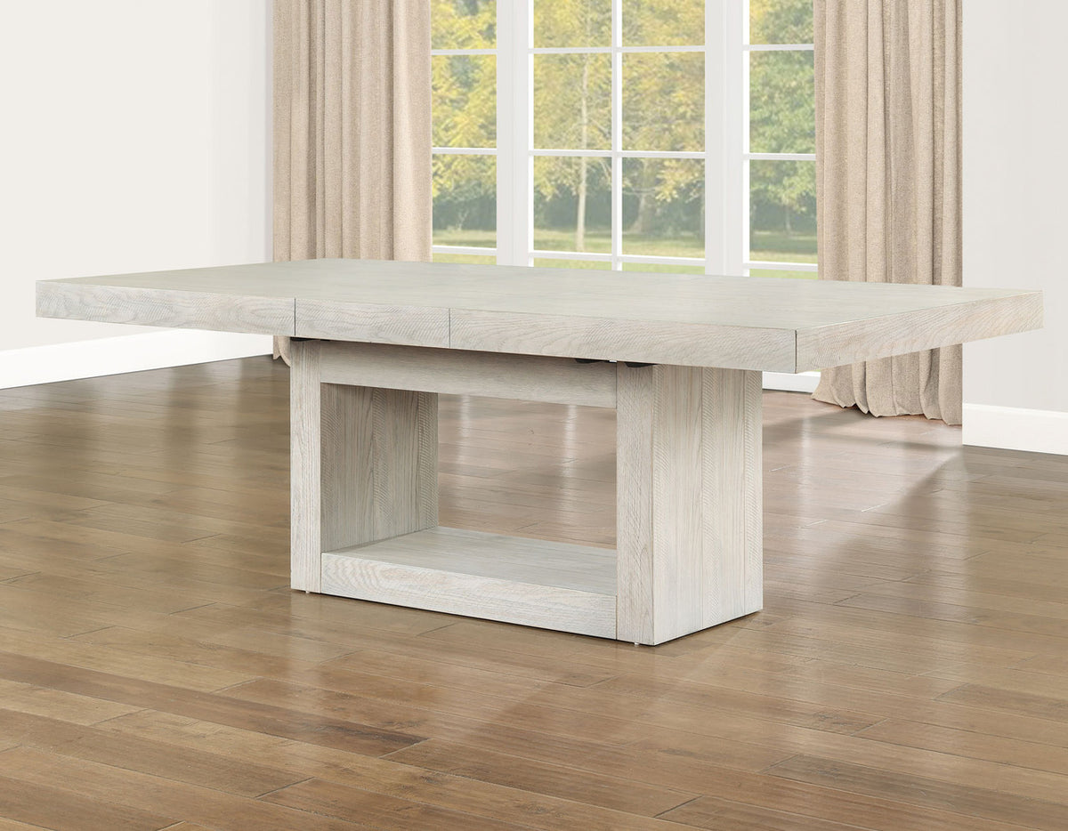 KEYBAY Distressed Greige 7 Piece Dining Set