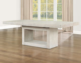KEYBAY Distressed Greige 7 Piece Dining Set