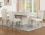 KEYBAY Distressed Greige 7 Piece Dining Set