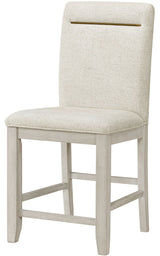 KEYBAY Distressed Greige 9 Piece Counter Height Set