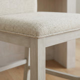 KEYBAY Distressed Greige and Oatmeal 20" Wide Counter Chair