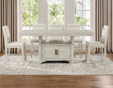KEYBAY Distressed Greige 9 Piece Counter Height Set