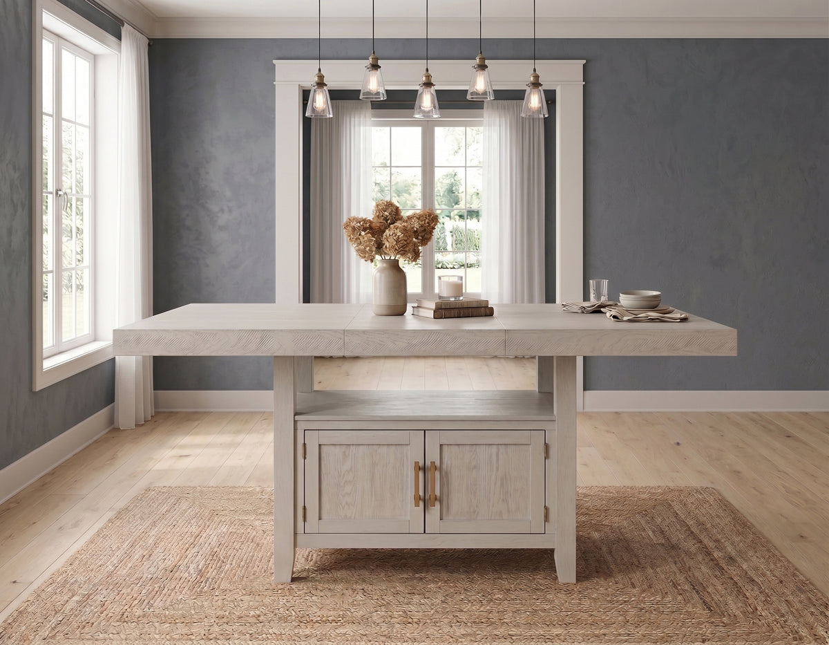 KEYBAY Distressed Greige 80" Wide x 42" Depth Counter Table