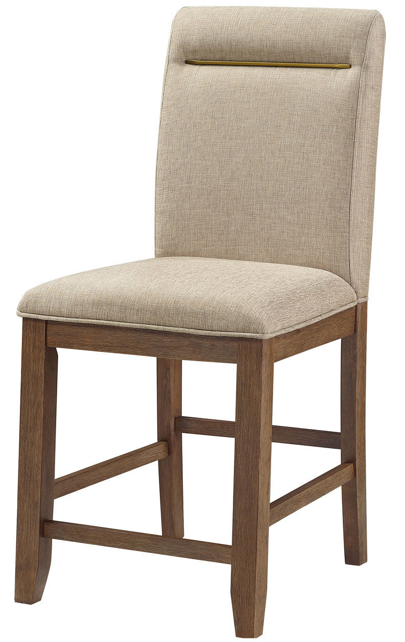 KEYBAY Distressed Toffee 9 Piece Counter Height Set