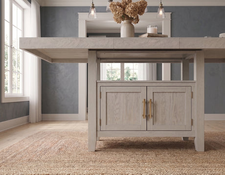 KEYBAY Distressed Greige 80" Wide x 42" Depth Counter Table