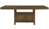 KEYBAY Distressed Toffee 9 Piece Counter Height Set