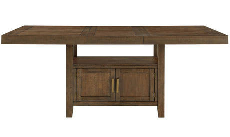 KEYBAY Distressed Toffee 7 Piece Counter Height Set