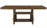 KEYBAY Distressed Toffee 9 Piece Counter Height Set