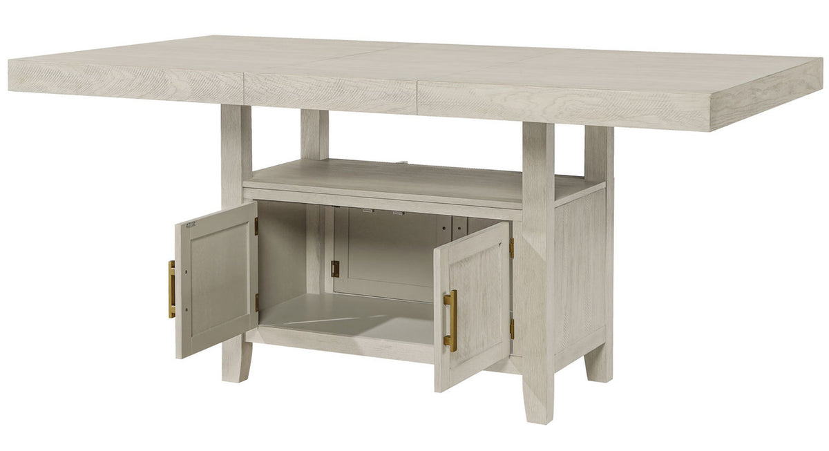 KEYBAY Distressed Greige 7 Piece Counter Height Set