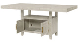 KEYBAY Distressed Greige 7 Piece Counter Height Set