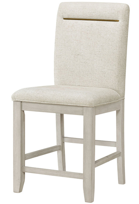 KEYBAY Distressed Greige and Oatmeal 20" Wide Counter Chair