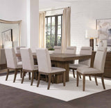 KEYBAY Distressed Toffee 9 Piece Dining Set