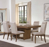KEYBAY Distressed Toffee 7 Piece Dining Set