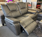 KEYWEST Gray 61" Wide Reclining Loveseat