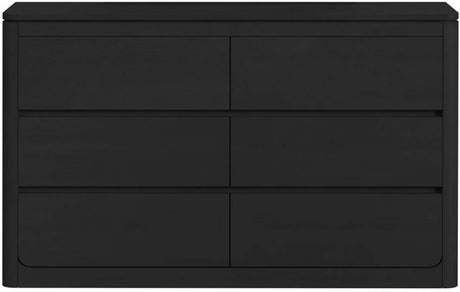 KIERAN Black 62" x 37" Height Dresser with Handless Drawer Fronts