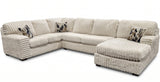 KIESTON Cream Corduroy 143" Wide x 94" Depth Sectional